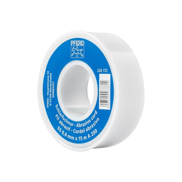 Pferd Abrasive cord, Diameter 0.03", 16 yd Aluminum Oxide 200 Grit 49901 Zoro